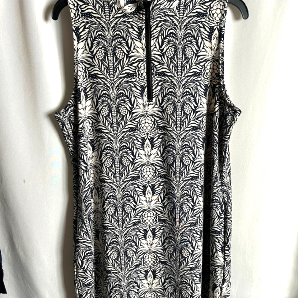 Tommy Bahama Black and White Sleeveless Mini Dress